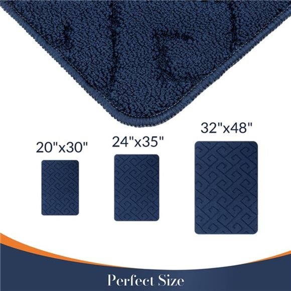 Indoor Doormat, Front Door Mat for Entrance (20"x32"Navy Blue) Machine Washable - Picture 6 of 6